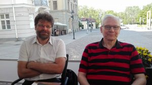 Virolais-suomalaisen yhteistön veteraanit Riho Altnurme ja Jouko Talonen. Kuva: Mikko Ketola